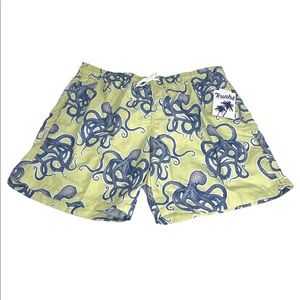 Trunks Octopus Swim Trunks Green Blue Size XXL